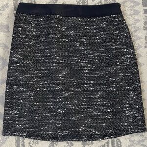 Banana Republic Black and White Tweed Mini Skirt